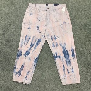 NWT Gap Cheeky Straight Tie Dye Jeans 14 / 32P